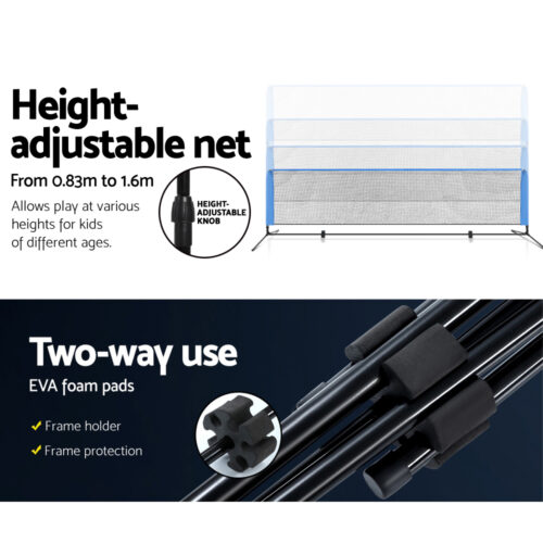 Everfit 4m Badminton Tennis Net Portable Volleyball Kit Adjustable Height - Image 5