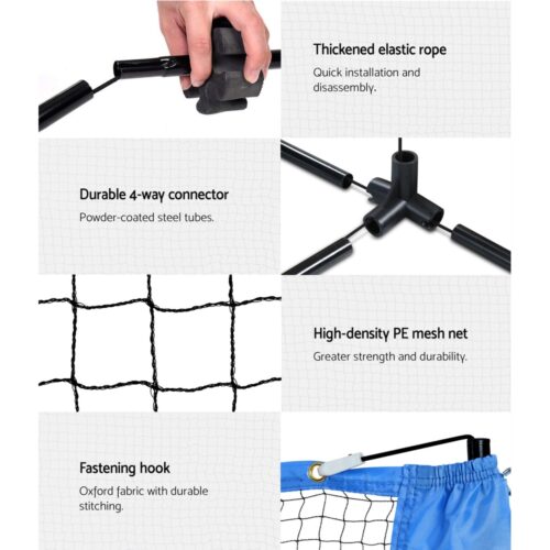 Everfit 4m Badminton Tennis Net Portable Volleyball Kit Adjustable Height - Image 7