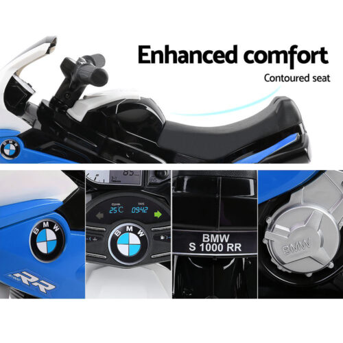 Kids Electric Ride On Car Police Motorcycle Motorbike BMW Licensed S1000RR Blue - Image 7