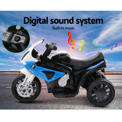 Kids Electric Ride On Car Police Motorcycle Motorbike BMW Licensed S1000RR Blue - Image 8