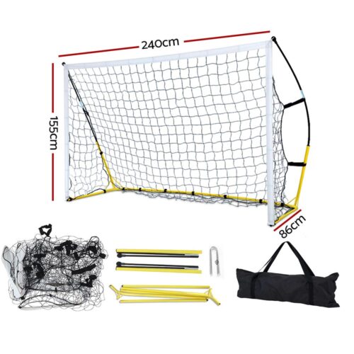Everfit 2.4m Football Soccer Net Portable Goal Net Rebounder Sports Training - Image 3
