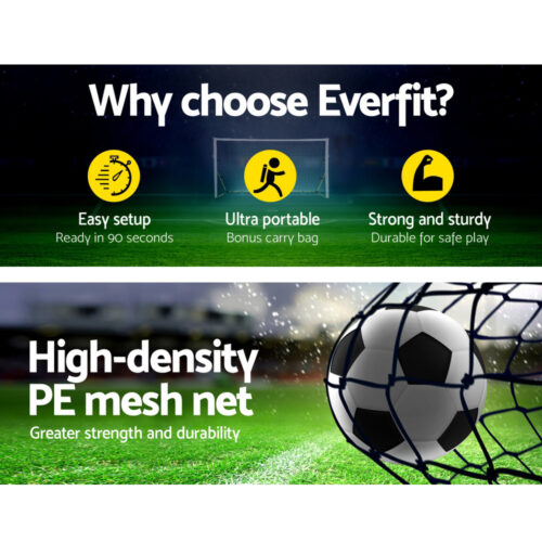 Everfit 2.4m Football Soccer Net Portable Goal Net Rebounder Sports Training - Image 4