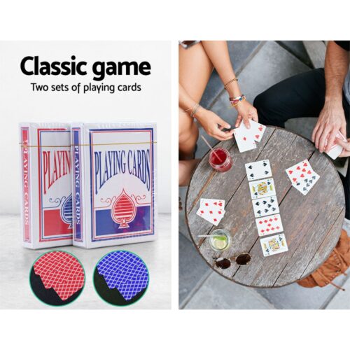 500pcs Poker Chips Set Casino Texas Hold'em Gambling Party Game Dice Cards Case - Image 6
