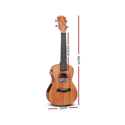 Alpha 26" Ukulele Equaliser Natural Mahogany Tenor Beginner Gift w/ Bag - Image 2