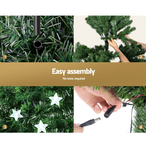 Jingle Jollys 1.8m Christmas Tree Optic Fibre LED Xmas Decor Multi Colour - Image 4