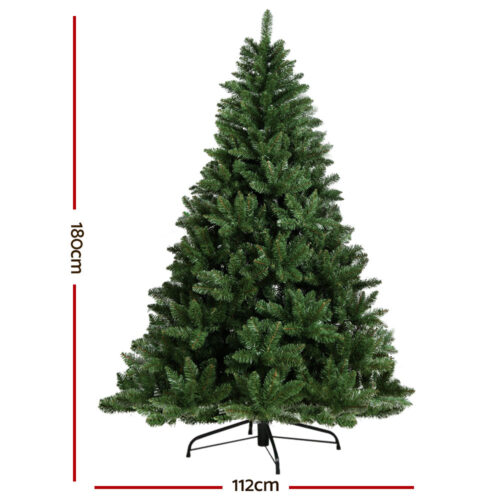 Jingle Jollys Christmas Tree 1.8m Green Xmas Tree Decorations 650 Tips - Image 2