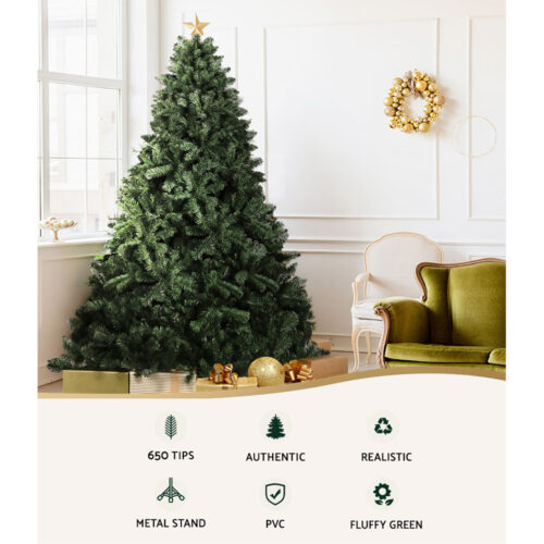 Jingle Jollys Christmas Tree 1.8m Green Xmas Tree Decorations 650 Tips - Image 4