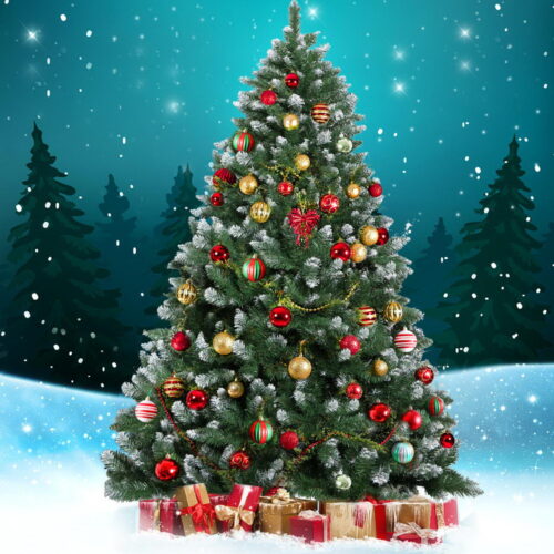 Jingle Jollys Christmas Tree 2.1m Snowy Xmas Tree Decoration 905 Tips - Image 7