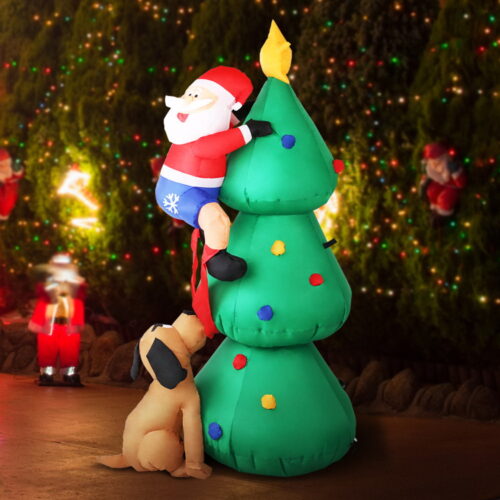 Jingle Jollys Christmas Inflatable Santa Tree 1.8M Illuminated Decorations - Image 7