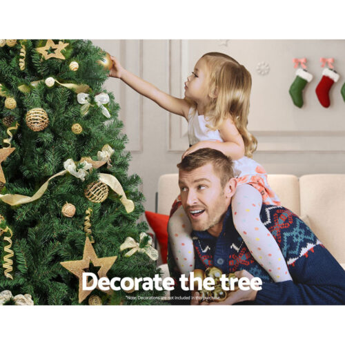 Jingle Jollys Christmas Tree 2.4M Xmas Tree Decorations Green 1500 Tips - Image 7
