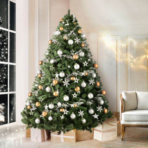 Jingle Jollys Christmas Tree 2.4M Xmas Tree Decorations Green 1500 Tips - Image 9