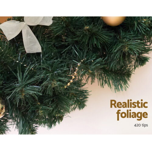 Jingle Jollys 1.8m Christmas Garland Xmas Decorations Green Wedding Party - Image 6