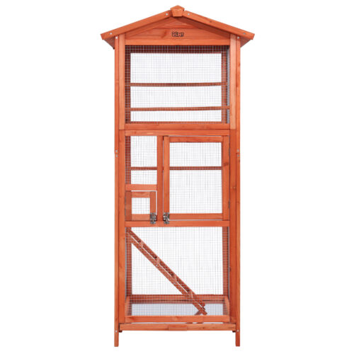 i.Pet Bird Cage 72cm x 60cm x 168cm Pet Cages Large Aviary Parrot Carrier Travel Canary Wooden XL - Image 4