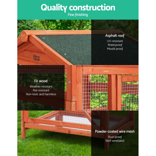 i.Pet Bird Cage 72cm x 60cm x 168cm Pet Cages Large Aviary Parrot Carrier Travel Canary Wooden XL - Image 7