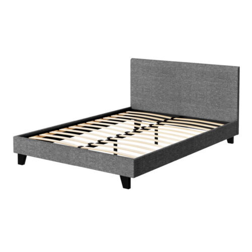 Artiss Bed Frame Double Size Grey NEO - Image 3