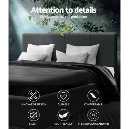 Artiss Bed Frame Queen Size Charcoal NEO - Image 3