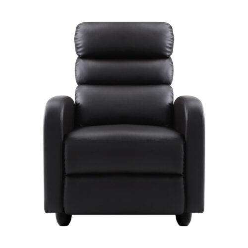Artiss Recliner Armchair Brown Faux Leather Bolivia - Image 4