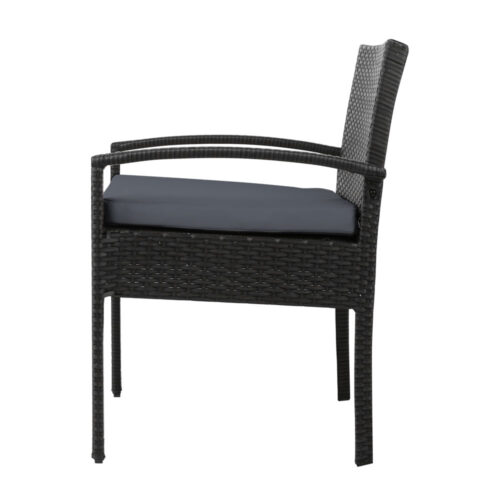 Gardeon 2PC Outdoor Dining Chairs Patio Furniture Rattan Lounge Chair Cushion Felix - Image 5