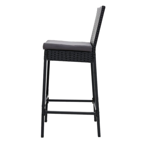 Gardeon 4-Piece Outdoor Bar Stools Dining Chair Bar Stools Rattan Furniture - Image 5