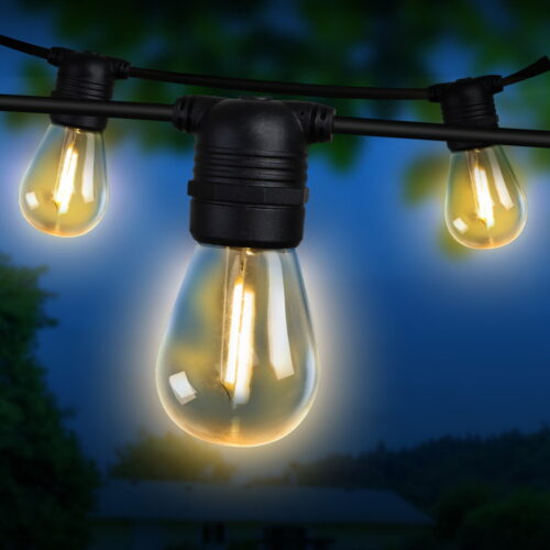 23m LED Festoon String Lights Christmas Decorations Wedding Party Outdoor Garden - Image 7