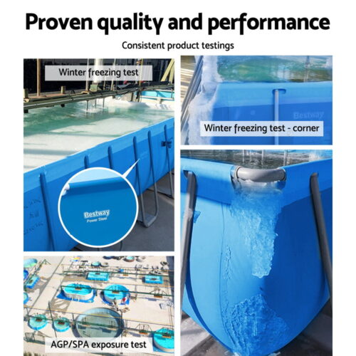 Bestway Swimming Pool 300x201x66cm Steel Frame Above Ground Pools w/ Filter Pump 3300L - Image 7