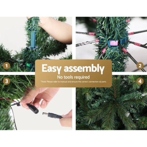 Jingle Jollys Christmas Tree 2.4M Xmas Tree Decorations 3190 LEDs 8 Light Mode - Image 6