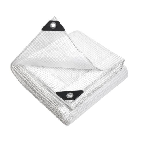 Instahut Tarp Tarpaulin 9x12m Canvas Heavy Duty Camping Cover Clear - Image 2