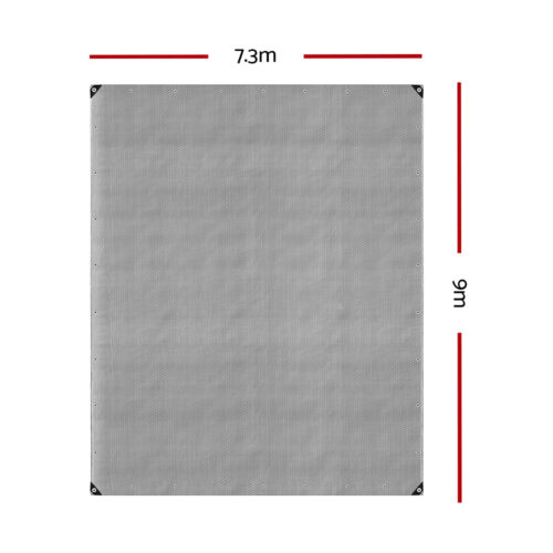 Instahut Tarp Tarpaulin 7.3x9m Canvas Camping Heavy Duty Sun Cover - Image 3