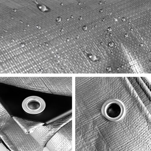 Instahut Tarp Tarpaulin 7.3x9m Canvas Camping Heavy Duty Sun Cover - Image 4