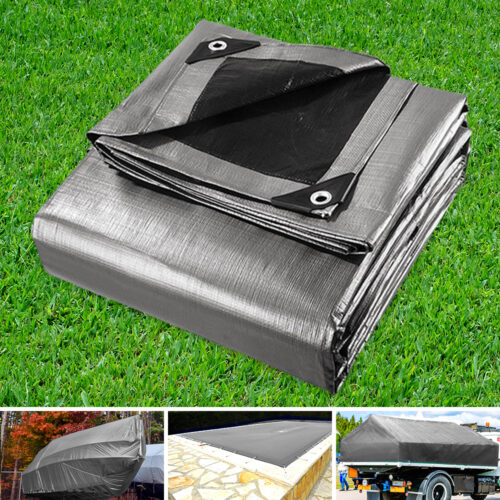 Instahut Tarp Tarpaulin 7.3x9m Canvas Camping Heavy Duty Sun Cover - Image 9