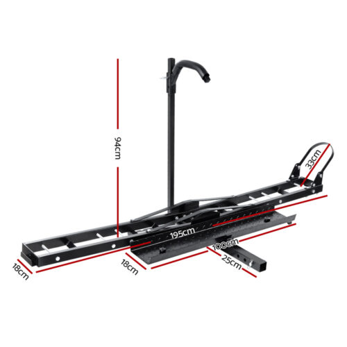 Giantz Motorcycle Motorbike Carrier Rack Ramp 2"Towbar Adjustable Height Black,Giantz Motorcycle Motorbike Carrier Rack Ramp 2"Towbar Adjustable Height Black - Image 3