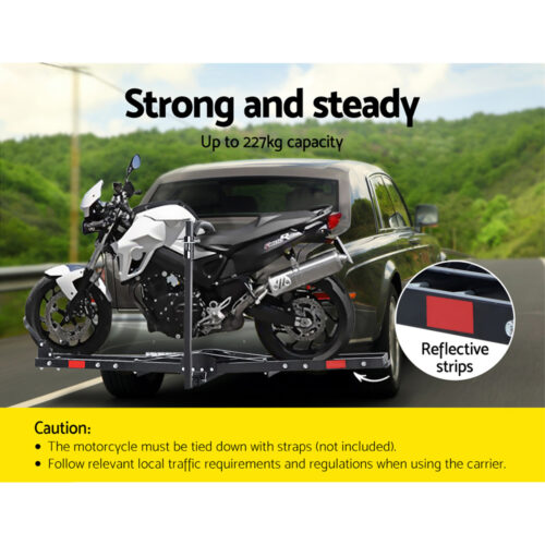 Giantz Motorcycle Motorbike Carrier Rack Ramp 2"Towbar Adjustable Height Black,Giantz Motorcycle Motorbike Carrier Rack Ramp 2"Towbar Adjustable Height Black - Image 4