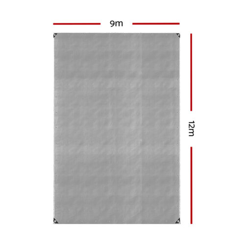Instahut Tarp Tarpaulin 9x12m Canvas Camping Heavy Duty Sun Cover - Image 3