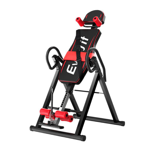 Everfit Inversion Table Gravity Exercise Inverter Back Stretcher Home Gym Black - Image 2