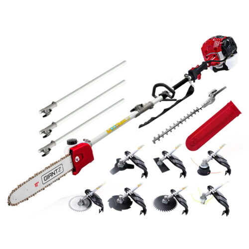 Giantz 65CC Pole Chainsaw Hedge Trimmer Brush Cutter Whipper Snipper 9-in-1 4.3m - Image 2