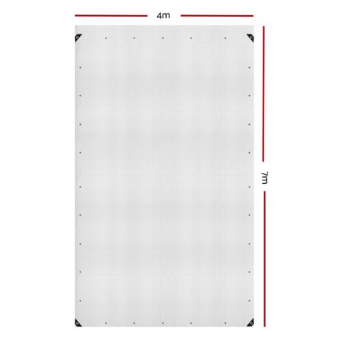 Instahut Tarp Tarpaulin 4x7m Canvas Heavy Duty Camping Cover Clear - Image 3