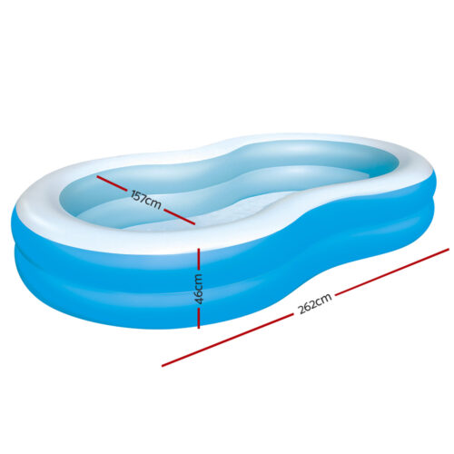 Bestway Kids Pool 262x157x46cm Inflatable Above Ground Swimming Pools 544L - Image 3