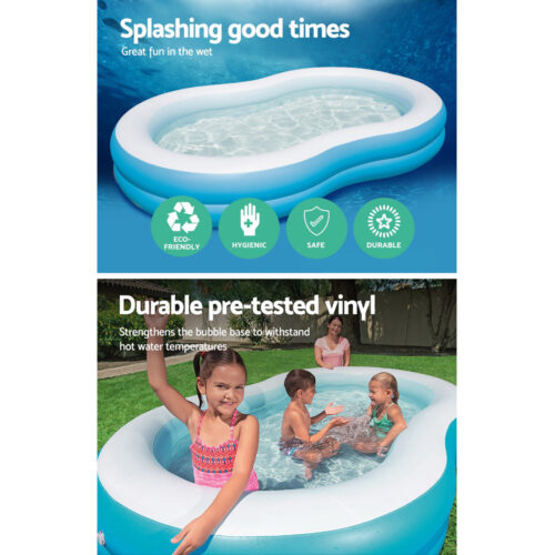 Bestway Kids Pool 262x157x46cm Inflatable Above Ground Swimming Pools 544L - Image 5
