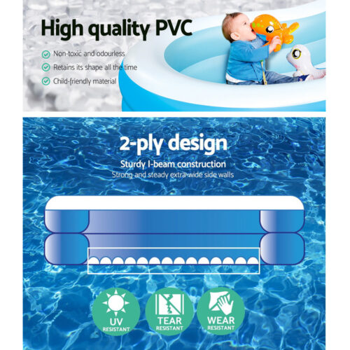 Bestway Kids Pool 262x157x46cm Inflatable Above Ground Swimming Pools 544L - Image 6