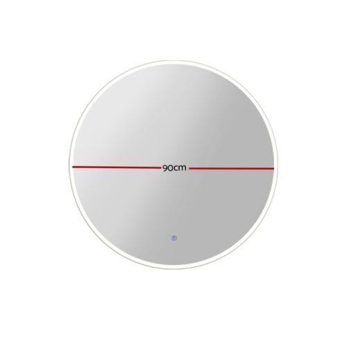 Embellir Wall Mirror 90cm with Led light Makeup Home Decor Bathroom Round Vanity - Image 2