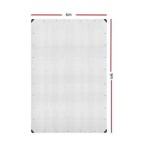 Instahut Tarp Tarpaulin 6x9m Canvas Heavy Duty Camping Cover Clear - Image 3