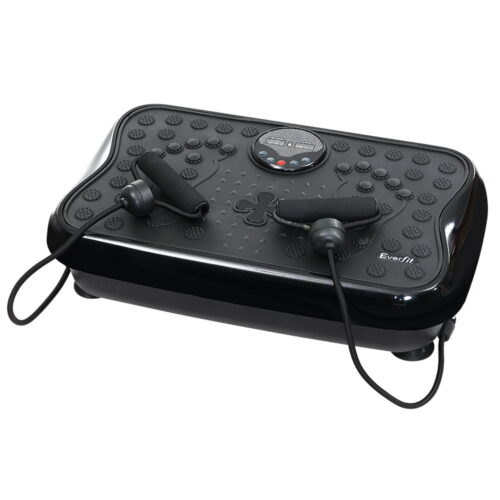 Everfit Vibration Machine Platform Vibrator With Resistance Rope Home Gym Black - Image 2