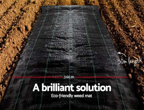 Instahut 3.66x30m Weed Mat Weedmat Control Plant - Image 5