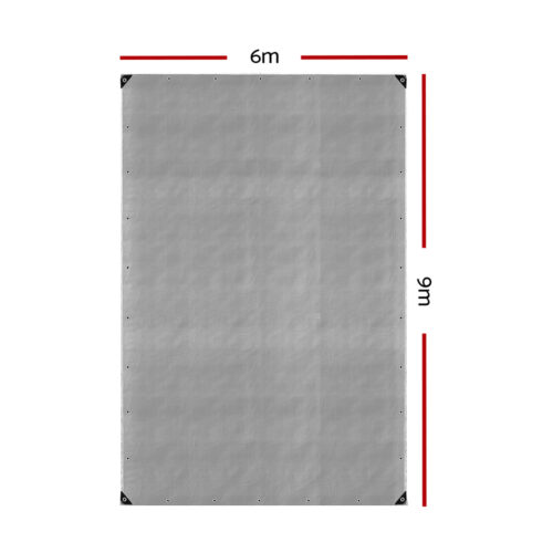 Instahut Tarp Tarpaulin 6x9m Canvas Camping Heavy Duty Sun Cover - Image 3