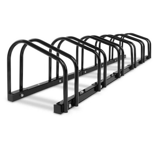 Weisshorn 6 Bike Stand Rack Bicycle Storage Floor Parking Holder Cycling Black - Image 2