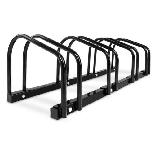 Weisshorn 4 Bike Stand Rack Bicycle Storage Floor Parking Holder Cycling Black - Image 2