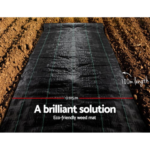 Instahut 0.915x100m Weed Mat Weedmat Control Plant - Image 5