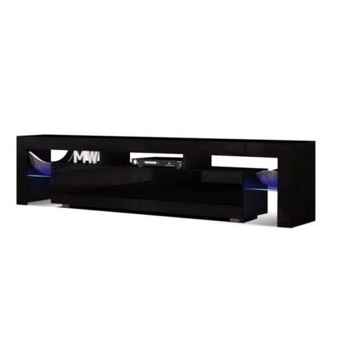 Artiss Entertainment Unit TV Cabinet LED 189cm Black Elo - Image 3