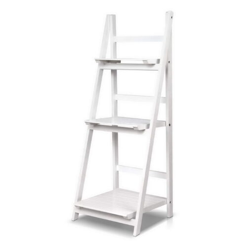 Artiss Bookshelf Corner Shelf 3 Tiers - ZANE White - Image 3