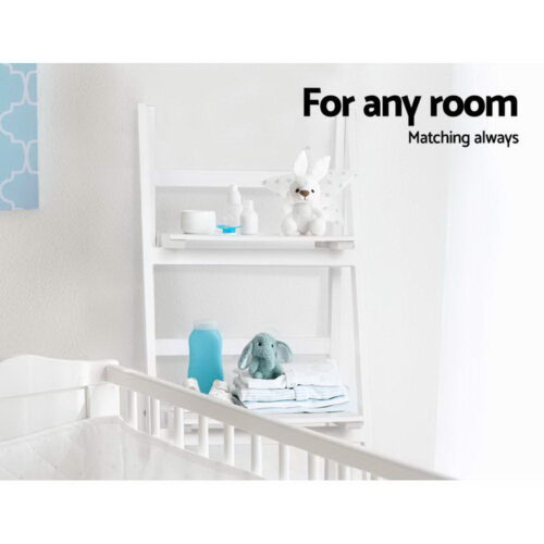 Artiss Bookshelf Corner Shelf 3 Tiers - ZANE White - Image 8